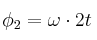 \phi_2 = \omega \cdot 2t
