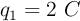 q_1 = 2\ C