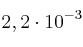 2,2\cdot 10^{-3}