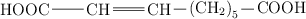 \chemfig{HOOC-CH=CH-{{(CH_2)}_5}-COOH}