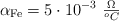 \alpha_{\ce{Fe}} = 5\cdot 10^{-3}\ \textstyle{\Omega\over ^oC}