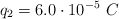 q_2 = 6.0\cdot 10^{-5}\ C