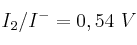 I_2/I^- = 0,54\ V
