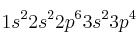 1s^22s^22p^63s^23p^4