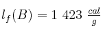 l_f(B) = 1\ 423\ \textstyle{cal\over g}