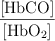 \frac{[\ce{HbCO}]}{[\ce{HbO2}]}