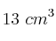 13\ cm^3