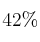 42\%