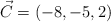 \vec C  = (-8, -5, 2)