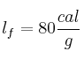 l_f = 80\frac{cal}{g}