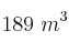 189\ m^3