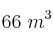 66\ m^3