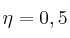 \eta = 0,5