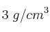 3\ g/cm^3