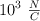 10^3\ \textstyle{N\over C}