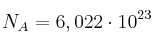 N_A = 6,022\cdot 10^{23}