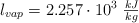 l_{vap} = 2.257\cdot 10^3\ \textstyle{kJ\over kg}