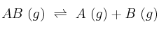 AB\ (g)\ \rightleftharpoons\ A\ (g) + B\ (g)
