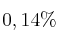 0,14\%